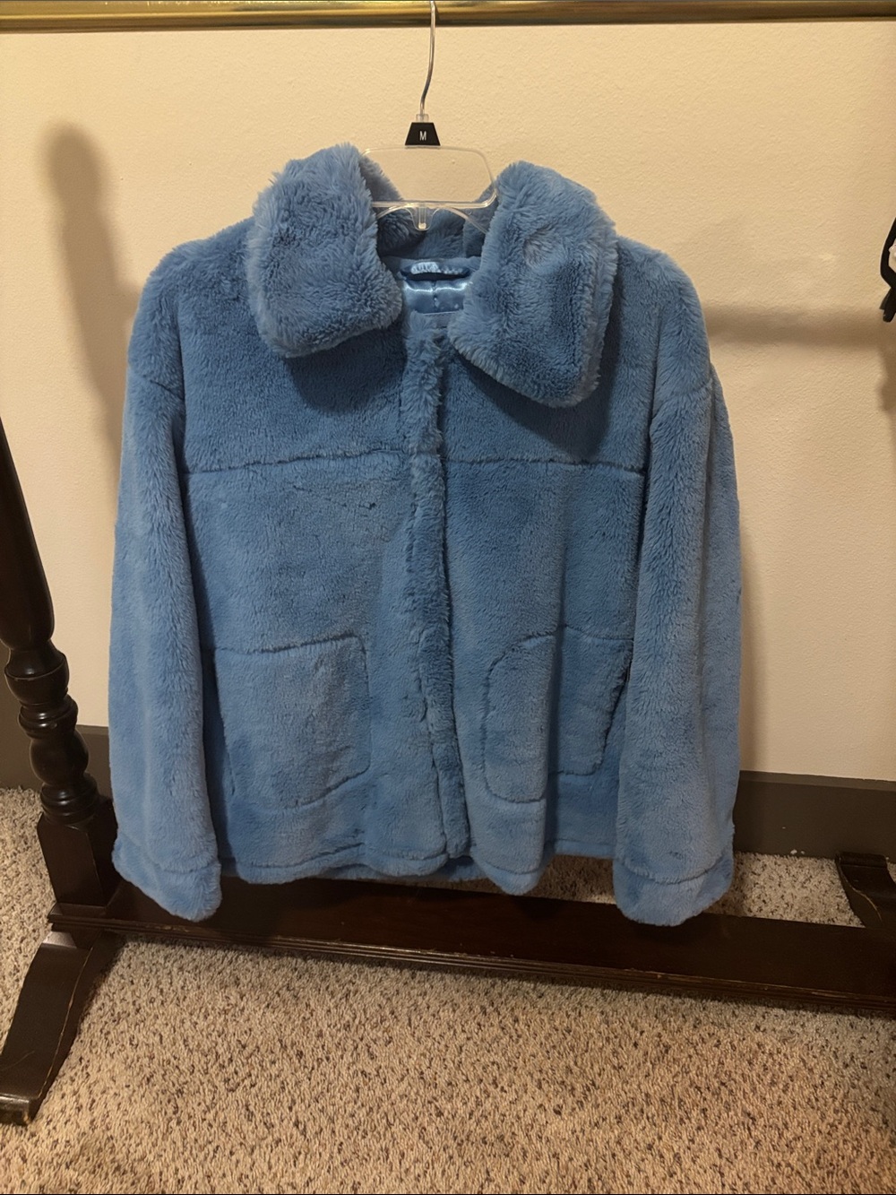 Urban Republic Sky Blue Faux Fur Pullover Jacket